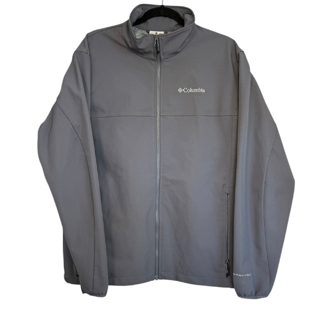 Columbia Grey Interchange Softshell Omniheat Jack… - image 2